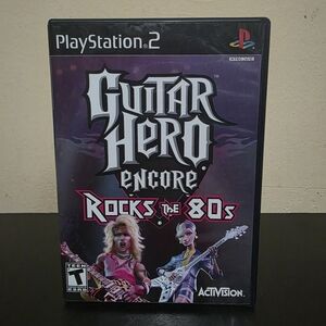 Guitar Hero Encore Rocks the 80s (Playstation PS2) CIB Tested-Working